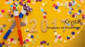  Presentation with chinese new year 2019 - Amazing slides having backdrop circle borders - new year 2017 decoration backdrop and a gold colored foreground