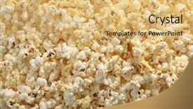  Presentation with popcorn kernel - Audience pleasing theme consisting of backdrop food oil - delicious popcorn closeup backdrop and a yellow colored foreground