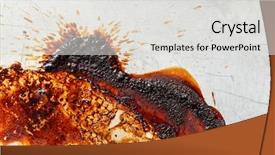  Presentation with baking - Cool new PPT theme with backdrop food oil - dirty oven baking tray backdrop and a  colored foreground