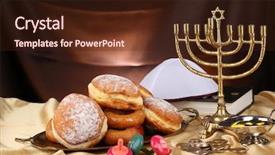  Presentation with hanukkah - Audience pleasing slide set consisting of backdrop food oil - festive composition for hanukkah backdrop and a  colored foreground