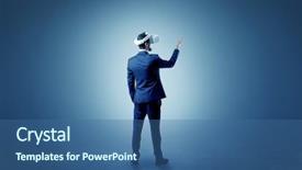  Presentation with jesus empty tomb - Amazing PPT theme having reality shows - businessman wearing vj glasse backdrop and a ocean colored foreground