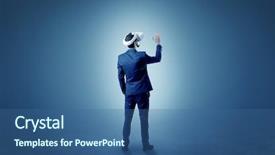  Presentation with empty tomb - Amazing PPT layouts having reality shows - businessman wearing vj glasse backdrop and a ocean colored foreground