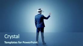  Presentation with jesus empty tomb - Amazing presentation theme having reality shows - businessman wearing vj glasse backdrop and a ocean colored foreground