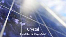  Presentation with photovoltaic - Slide set enhanced with forefront - detail of a photovoltaic panel background and a ocean colored foreground