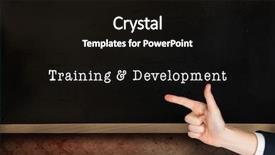  Presentation with blackboard - Beautiful slides featuring backdrop keywords - hand pointing against blackboard backdrop and a  colored foreground