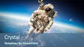  Presentation with outer space - Presentation featuring backdrop of the planet earth background and a ocean colored foreground