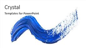  Presentation with brush stroke - Beautiful PPT theme featuring backdrop oil - dark blue stroke backdrop and a white colored foreground