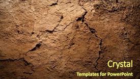  Presentation with cracked - Beautiful presentation theme featuring background - dry cracked brown earth backdrop and a tawny brown colored foreground