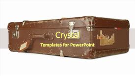  Presentation with movie screen in old retro - Presentation theme featuring background - focus on corner nearest background and a  colored foreground