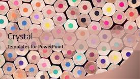 Presentation with crayons - PPT layouts featuring pen background - lots of colorful crayons background and a  colored foreground