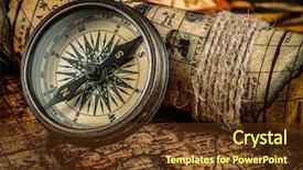  Presentation with vintage world travel - Cool new slides with background - old vintage retro compass backdrop and a tawny brown colored foreground