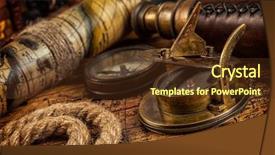  Presentation with vintage world travel - Theme enhanced with background - old vintage retro compass background and a tawny brown colored foreground