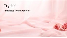  Presentation with silk - Presentation featuring background - pink roses on soft silk background and a pink colored foreground