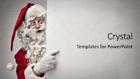  Presentation with santa - Colorful presentation theme enhanced with background - portrait of santa claus showing backdrop and a light gray colored foreground