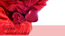  Presentation with valentine - Colorful presentation enhanced with closeup roses love symbol hearts background - red heart valentine's day backdrop and a red colored foreground