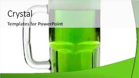  Presentation with beer foam - Amazing PPT theme having background - st patricks day theme backdrop and a white colored foreground