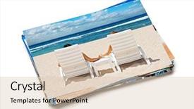  Presentation with honeymoon - Presentation theme enhanced with background - stack of vacation photo background and a  colored foreground