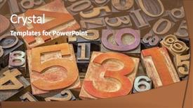  Presentation with numbers - Amazing PPT theme having background - vintage letterpress wood type backdrop and a  colored foreground