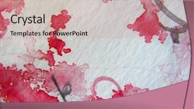  Presentation with abstract watercolor - Amazing presentation theme having background abstract black - cherry blossoms watercolor 2 backdrop and a coral colored foreground