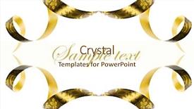  Presentation with swirls - Audience pleasing slides consisting of background abstract made of golden backdrop and a cream colored foreground