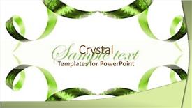  Presentation with swirls - Colorful slide set enhanced with background abstract made of green backdrop and a cream colored foreground