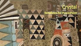  Presentation with canvas - Amazing slides having background abstract oil on canvas backdrop and a tawny brown colored foreground