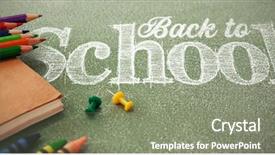  Presentation with back school - Beautiful PPT layouts featuring background against pencils with thumbtacks backdrop and a gray colored foreground