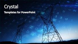  Presentation with electricity - Amazing slide deck having background against the evening electricity backdrop and a black colored foreground