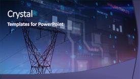  Presentation with hanta virus - Slides with background against the evening electricity background and a navy blue colored foreground