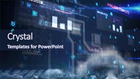  Presentation with night sky - Slides having background against view of cloud background and a ocean colored foreground