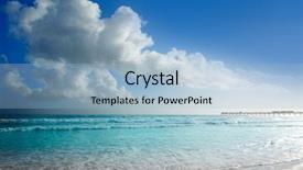  Presentation with florida beach - PPT theme with background america - daytona beach in florida shore background and a light blue colored foreground