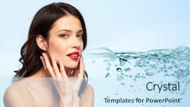  Presentation with skin anatomy face and head - Slide set with background and bubbles in water background and a cool aqua colored foreground