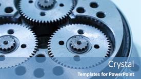  Presentation with parts - Presentation theme having background-and-pattern-of-metal background and a teal colored foreground