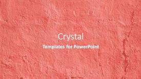  Presentation with living coral - Cool new presentation theme with background and texture concept - stone wall in color of the year2019 living coral backdrop and a coral colored foreground
