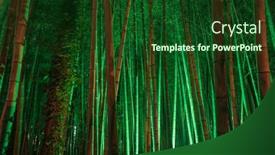  Presentation with illuminated - Presentation theme consisting of background-and-texture-image background and a forest green colored foreground