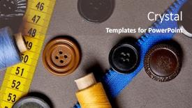  Presentation with sewing tools - Presentation design having background-and-texture-of-multicolored background and a gray colored foreground