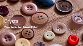  Presentation with sewing tools - Amazing slide set having background-and-texture-of-multicolored backdrop and a tawny brown colored foreground