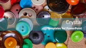  Presentation with sewing tools - Slides having background-and-texture-of-multicolored background and a teal colored foreground