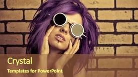  Presentation with punk - Slide deck with background anime - portrait of a punk girl background and a tawny brown colored foreground