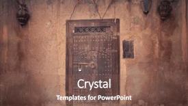  Presentation with old house - Cool new presentation theme with background arab - old entrance door backdrop and a violet colored foreground