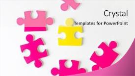  Presentation with autism puzzle - Slides enhanced with background as symbol of autism background and a white colored foreground