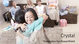  Presentation with baby shower - PPT layouts having background at baby shower background and a soft green colored foreground