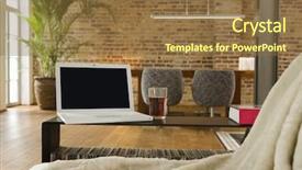  Presentation with dining - PPT theme enhanced with background at modern house background and a tawny brown colored foreground