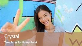  Presentation with berlin wall - Amazing slides having background at the berlin wall backdrop and a coral colored foreground