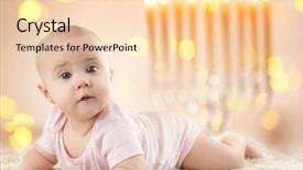  Presentation with festive - PPT theme with background baby's first hanukkah background and a lemonade colored foreground