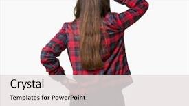  Presentation with glass human head brain - Presentation featuring background backwards thinking about doubt background and a white colored foreground