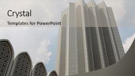  Presentation with islamic architecture - Theme featuring kuala lumpur backgrounds - islamic architecture kl malasia background and a light gray colored foreground