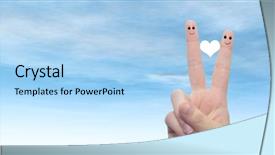  Presentation with human heart - Presentation theme having background banner metaphor to family background and a  colored foreground