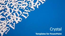  Presentation with alphabet border - PPT theme featuring background border of white letters background and a gray colored foreground