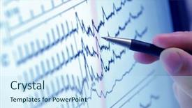  Presentation with wide screen medical - Presentation featuring analyzing medical graph on screen background and a sky blue colored foreground